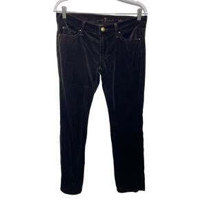 7 For All Mankind Mid Rise Straight Leg Velvet‎ Jeans Brown Womens 30 Whimsigoth